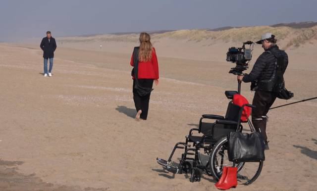 Achter de schermen beelden.